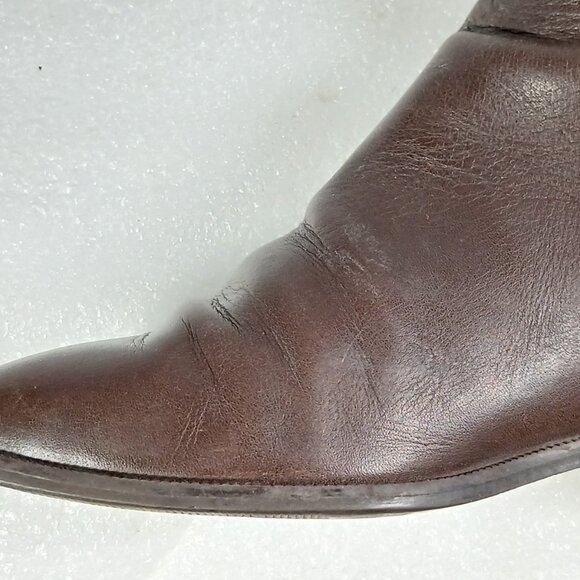 Nine West Tall Brown Leather Riding Boots Women's 8M Cleaned & Conditioned VGUC - Picture 8 of 16